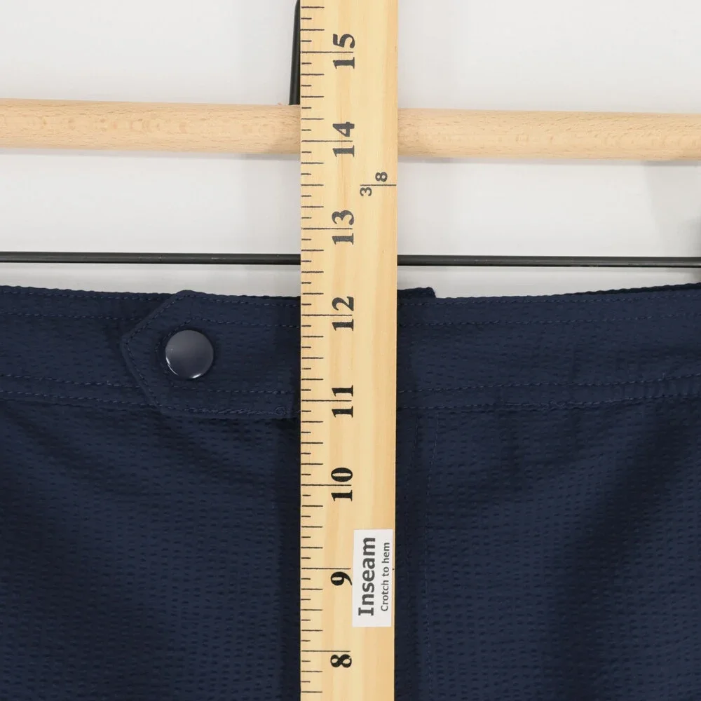 Swims Paloma Swim Shorts Mens 36 Navy Seersucker Tailored Side Adjuster